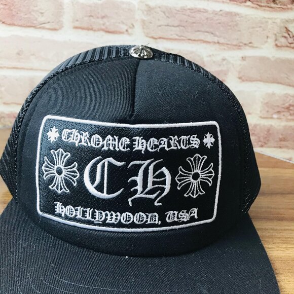 NWT Chrome Hearts Trucker Hat Black - Picture 2 of 5